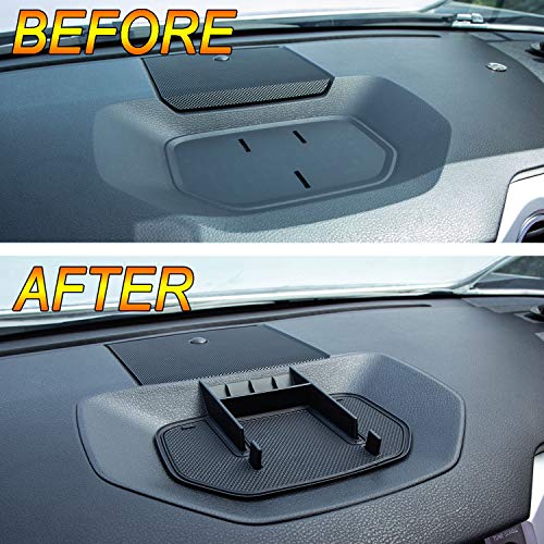 JKCOVER Dash Center Console Table Storage Tray Compatible with Toyota Tundra 2014 2015 2016 2017 2018 2019 2020 Accessories,Dashboard Organizer Phone Holder Cradle Instrument - Thumbnail 2