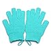 2 pairs of Hydro Exfoliating Gloves with BONUS shower hook - bath gloves, scrub gloves for men and women in two colors