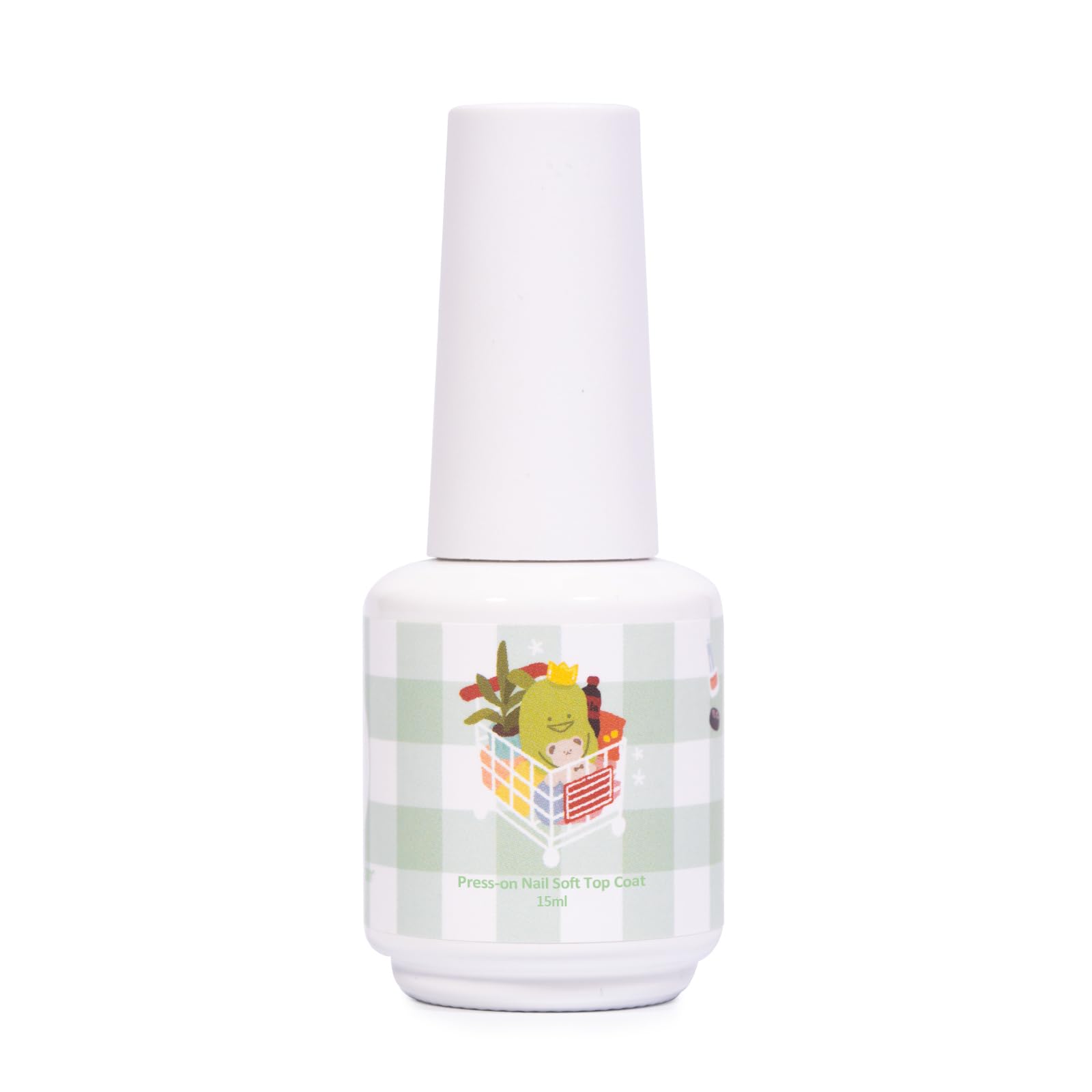 ADHERE Soft Top Coat, 15ML No Wipe Press-on Nail Flexible Top Coat Nail Polish for Wearable Nails, Long Lasting with Memory Repair Function, UV Light Cured.