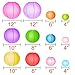 Paxcoo 12 Pack Paper Lanterns with Assorted Colors and Sizes