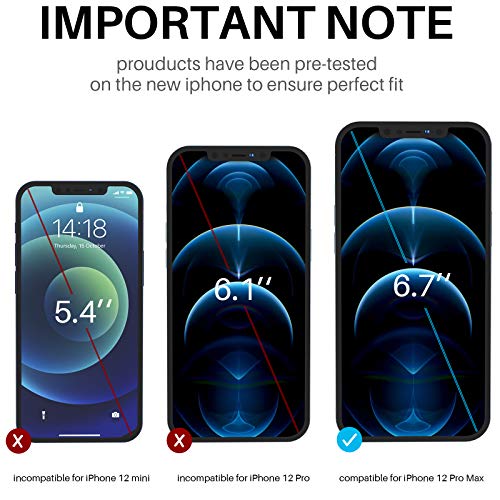 TOZO Compatible for iPhone 12 Pro Max Screen Protector 3 Pack Premium
