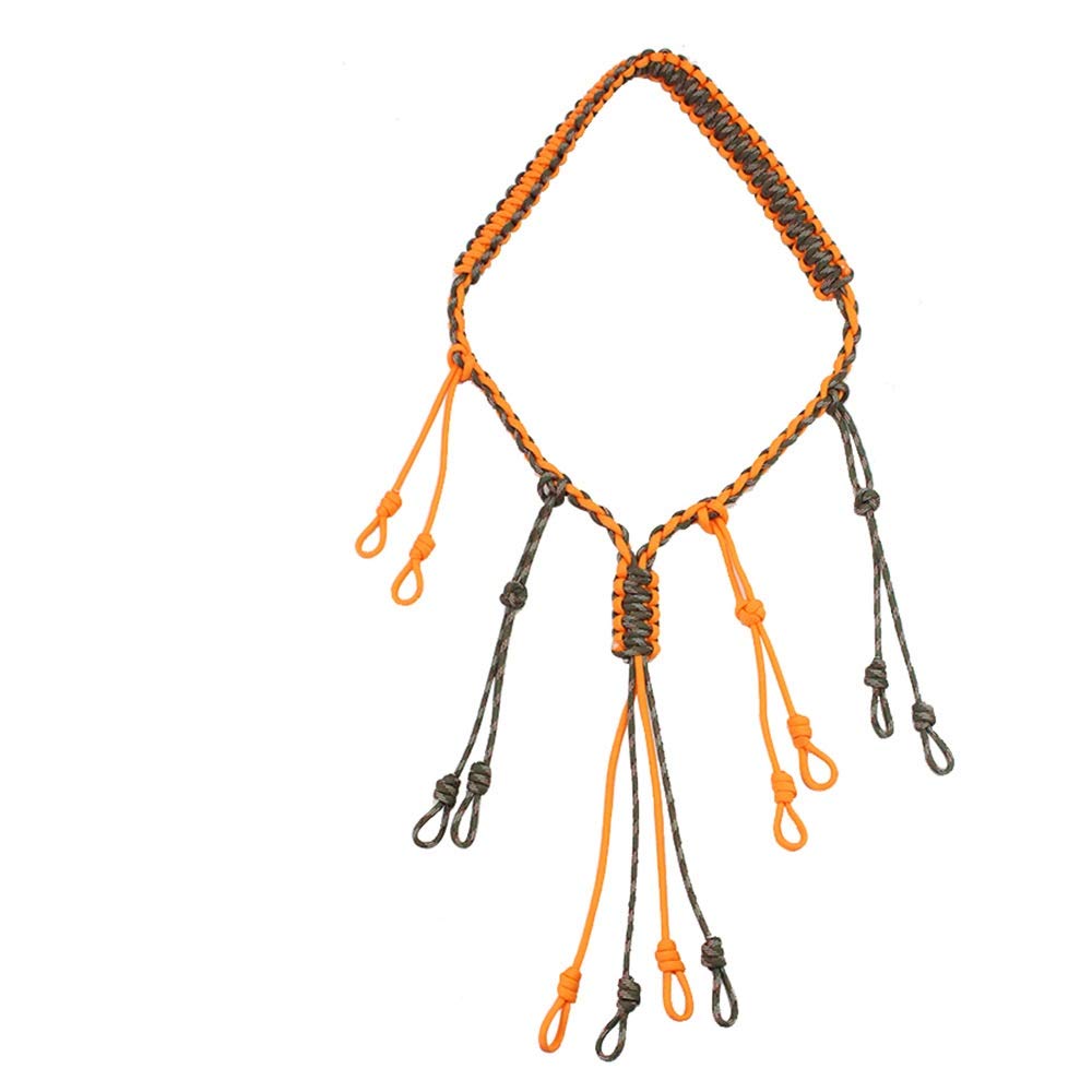 Namvo Hunting Collar Outdoor Wild Collar Sling Woven Rope Umbrella Bird Gadget Orange + Acu Camouflage