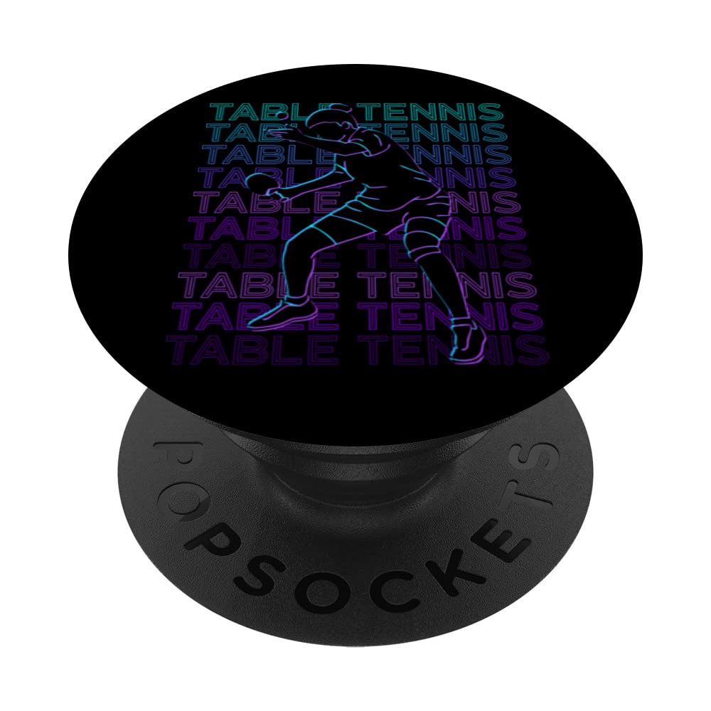 Table Tennis Player Retro PopSockets Swappable PopGrip