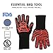 LauKingdom BBQ Grilling Cooking Glove 932°F Extreme Heat Resistant Turkey Fryer Disposable Gloves & Campfire Grill Barbecue Grill Accessories Gift