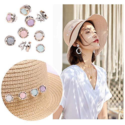 Joyci 10-Pack Women Shirt Brooch Buttons Lapel Pins Novelty Suit Vest Safety Buckle Metal Tie Tacks Pin Back Clutch (Jelly Color) - Thumbnail 2