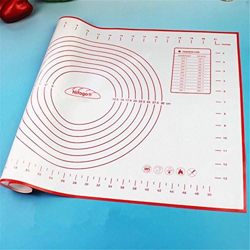 Tapis de Cuisson Patisserie en Silicone Anti-adhésif Réutilisable Baking Mat Fondant Pâte, 100% SANS Bisphénol-A (BPA),avec Mesure, 60 x 40 cm (Rouge+Grattoir Cadeau) - Cuisine A Vivre Tapis de Cuisson Patisserie en Silicone Anti-adhésif Réutilisable Baking Mat Fondant Pâte, 100% SANS Bisphénol-A (BPA),avec Mesure, 60 x 40 cm (Rouge+Grattoir Cadeau)