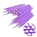 QUEWEL 500 Pcs Disposable Micro Applicator Brush for Makeup Beauty Dental Brush for Oral 8 Colors 3 Size(2.5mm,2mm,1.5mm) (Dark purple,1.5mm)