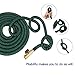 Greenbest Expanding/Expandable Garden Hose, Car Hose,Plastic Hose Hanger, 3/4Nozzel Solid Brass Connector,Double Latex Core,Extra woven Strength Fabric cover,Storage Sack,Spray Nozzle BlackGreen(50FT)