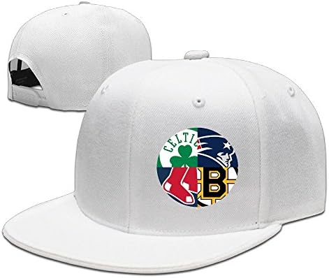 YQUE Unisex-Adult Boston City Sport Logo Baseball Hats Caps White
