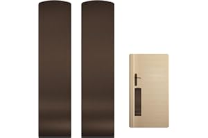 Sanbege 2 Pcs Door Scratch Protection Plate 4" x 16", Stainless Steel Push Plate, Self Adhesive Kickplate for Interior, Exter