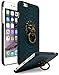 Bastex iPhone 6 Plus Case, Ultra Slim Fit Protective Vintage Rock Lion Head Door Knocker, with Blue Gator Skin Textured PU Leather Fashion Hard Back Cover for Apple iPhone 6s Plus