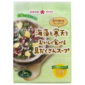 ひかり味噌 海藻と寒天をおいしく食べる具だくさんスープ 5食×4個