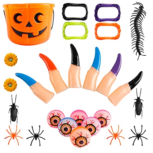 Erweicet 136 PCS Halloween Party Favors Perfect Assortment of Halloween Toys for Kids, Great Goodie Bag Fillers, School Classroom Rewards, Halloween Prizes to The Trick-or-Treaters(16 Types of Toys)