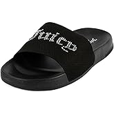 Juicy Couture Slide Sandals, Beach Flats for Women, Summer Shoes