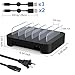 Marstree 5 Port Charging Station Cell Phone Charging Hub Charger Dock Station Organizer Quick Charge Multi Phone Desktop Charging Station for Multiple Devices iPhone Ipad Kindle Tablet
