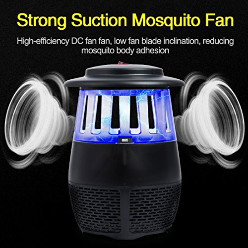 Home Insect Zappers Electric Bug Zapper Home Pest Control Traps Home Pest Repellents LED Bug Zapper Fly Trap Flying Insect Killer Mosquito Killer Pest Repellents Bug Zappers Mosquito Dispeller (Black)