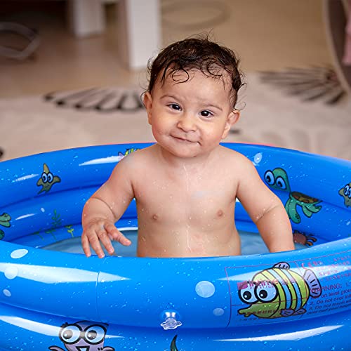 eulogize Inflatable Kiddie Pool for Backyard, Kids Swimming Pools for Baby Toddler Kids, Indoor and Outdoor Water Game Play Center for Summer(51X15.7inches)