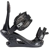 K2 Bedford Men's Snowboard Bindings | Flex 6/10, Nylon Highback, Nylon Baseplate, Forward Lean Adjustment, 2-Degree Canted Footbed, Intermediate