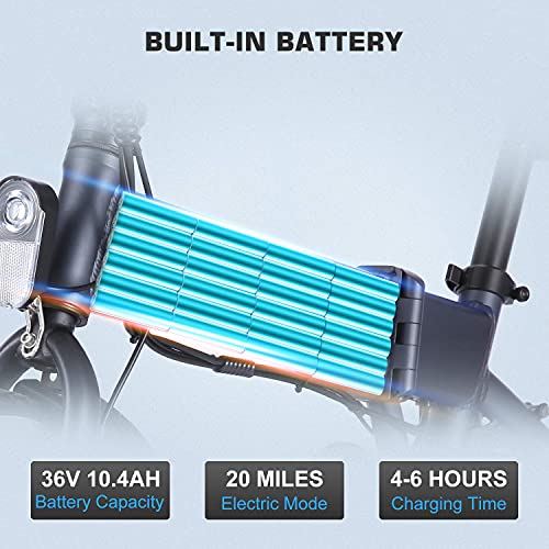 Vivi Folding Electric Bike for Adults, 350W Motor Ebike, 16" Adults