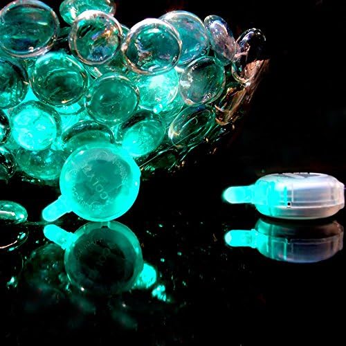 C-Lyte Uni Mini LED Light, On/Off Tab, Replaceable Battery, 12 Pack, Teal