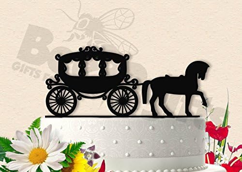 Cinderella Inspired Horse and Carriage Wedding Cake Topper