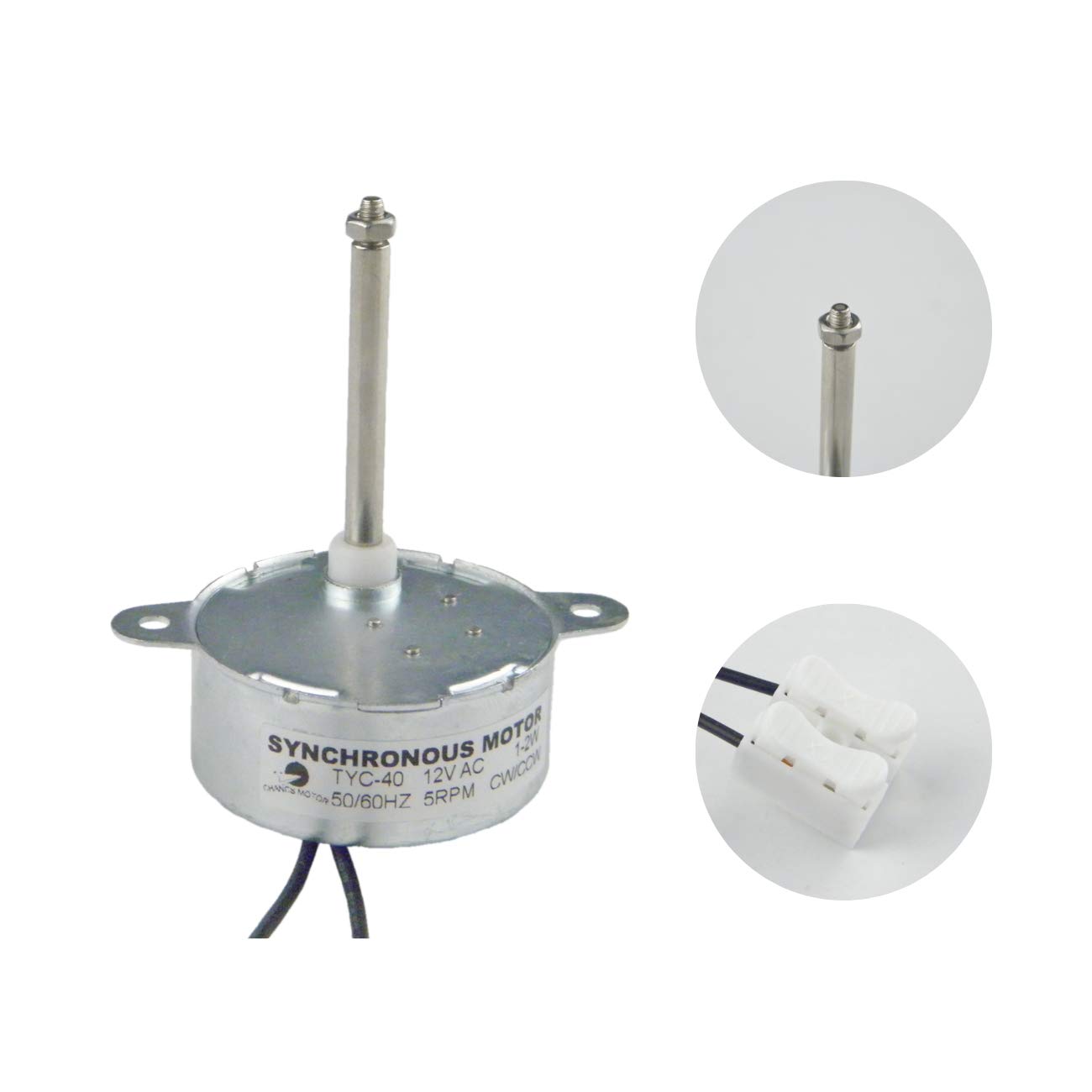 Photo 1 of CHANCS TYC-40 AC 12V Fiber Optic Color Wheel Motor CW/CCW 35mm Shaft Synchronous Motor TYZ42 Electric Motor Replacement for Fiber Optic Light Christmas Ornamen