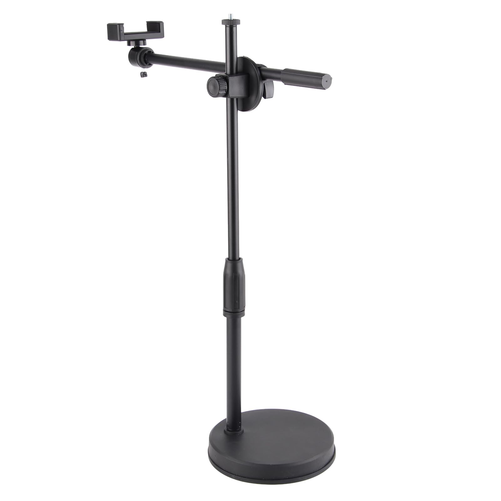 Phone Photography Video Bracket Stand 360° Rotation Desktop Photography Phone Holder Bracket Arm Bracket for Photo Video Shooting Fill Light, Suitable for 5.3-10cm Mobile Phone