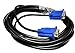 Importer520 Blue Connectors HD15 Male to Male SVGA VGA Long Video Monitor Cable for TV Computer Projector (15 Feet)