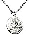 Baja Billys Ocean Creations St. Christopher Surf Necklace, Large Pendant, Green with White Rim, 23 Inch Ball Chain