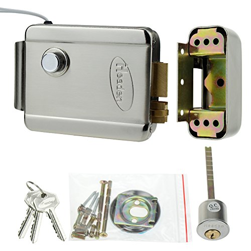 LIBO Full RFID Access Control System Kit Set Stand-Along Keypad with Metal Electric Lock DC12V 3A Power Supply Exit Button for Door Entry System