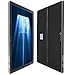 Skinomi Black Carbon Fiber Full Body Skin Compatible with Microsoft Surface Pro 4 2015 / Surface Pro 5 2017 (Full Coverage) TechSkin with Anti-Bubble Clear Film Screen Protector