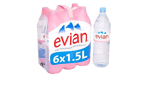 Evian agua mineral sin gas 6 x 1,5 l : Amazon.es: Alimentación ...