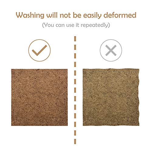 LiMio Reptile Mat Coconut Fiber Bedding, Organic Terrarium Substrate Liner, Soft Carpet for Reptile Terrarium Use for Chameleon Beardie Tortoise, Easy to Clean Carpet for Chameleon(3 Mat)