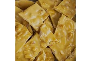 SWEETGLOB Old Fashioned Home Made Style Traditional Peanut Brittle, Bulk Candy (1 Pound)