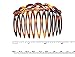 Parcelona French Open Curved Shell Set of 2 Celluloid Side Hair Combs - 3 Inch