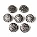 YaHoGa 10PCS 1 Inch (25mm) Large Antique Metal Buttons with Shank for Blazers,Suits,Jackets (Antique Silver)