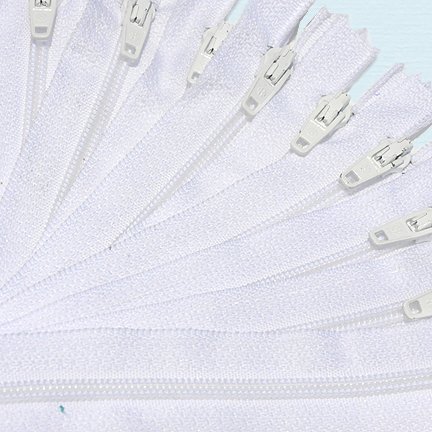 Zipperstop Wholesale YKK 14" Zipper YKK #3 Skirt & Dress ~ YKK Color 501 White (25 Zippers / Pack)