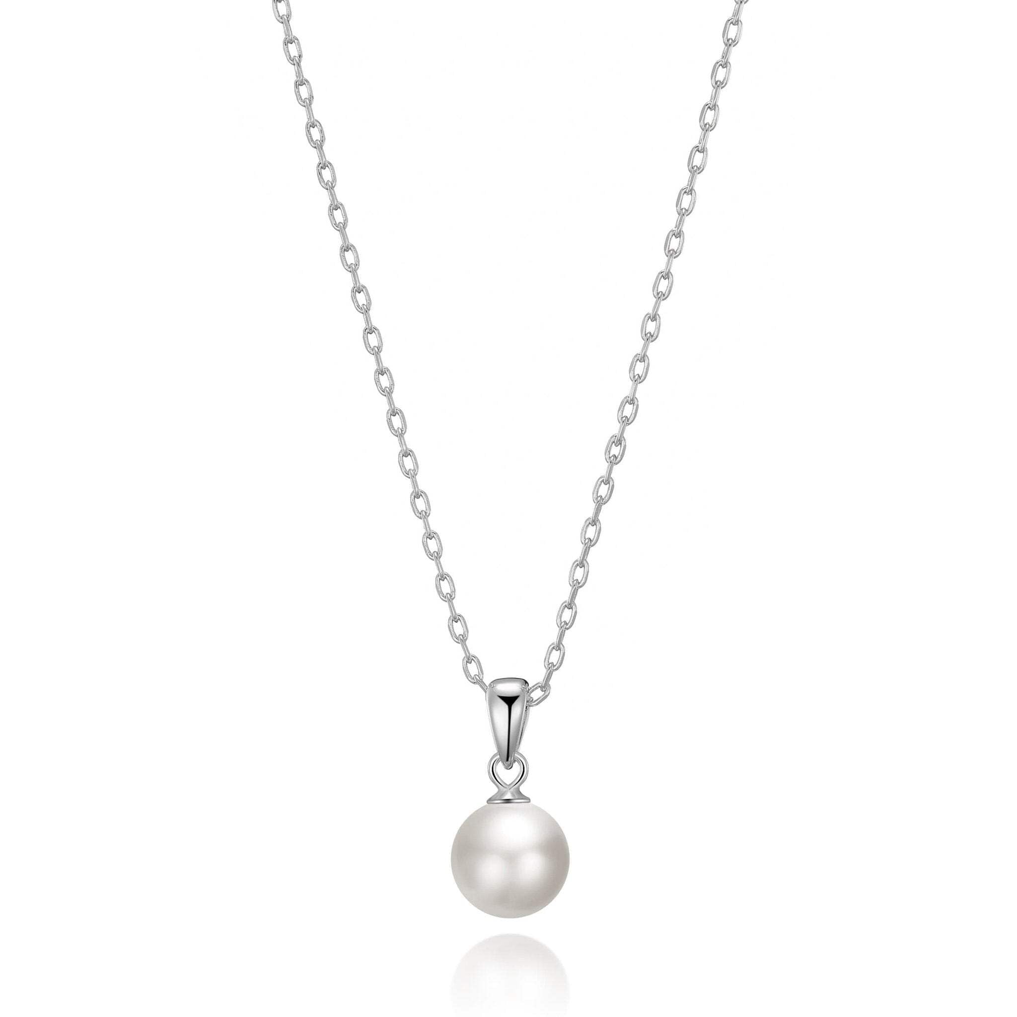Philip Jones Sterling Silver White Shell Pearl Necklace