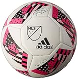 adidas Performance MLS Glider Soccer Ball, White/Shock Pink/Black, Size 4