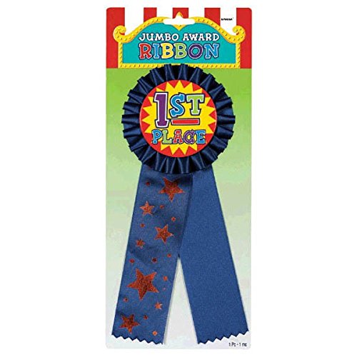 Amscan super fun "1st place" blue rosette jum…