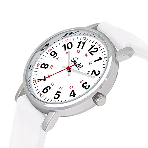 Speidel Original Scrub Watch™ for Nurse, Medical Professionals and Students – Various Medical Scrub Colors, Easy Read Dial, Military Time with Second Hand, Silicone Band, Water Resistant