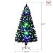 HOMCOM Pre-Lit Douglas Fir Artificial Christmas Tree with Fiber Optic / LED Lights and 8 Pre-Programmed Settings, 7' Tall
