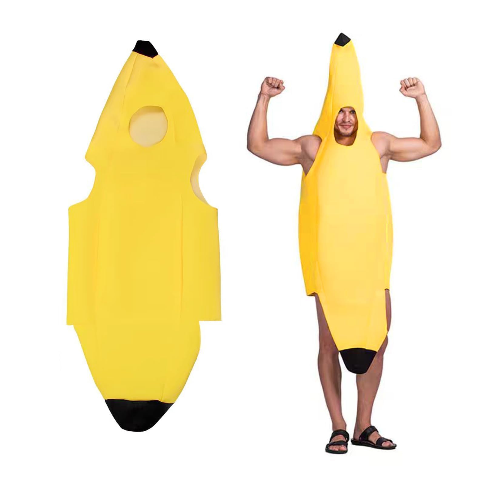 JBLJDWD Banana Costume, Adult Halloween Costumes, One Size Fits Most, Lightweight and Comfortable Banana Costume Adult, Easy to Wear and Remove Funny Costume for Adults — image 1