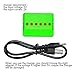 Noiposi 4pcs 3.7V 780mAh 20C Lipo Battery with X6 Charger for Wltoys V636 V686 V686G V686K JJRC V686 Quadcopter