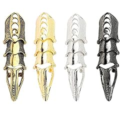 4Pcs Punk Full Armor Knuckle Joint Claw Finger Ring