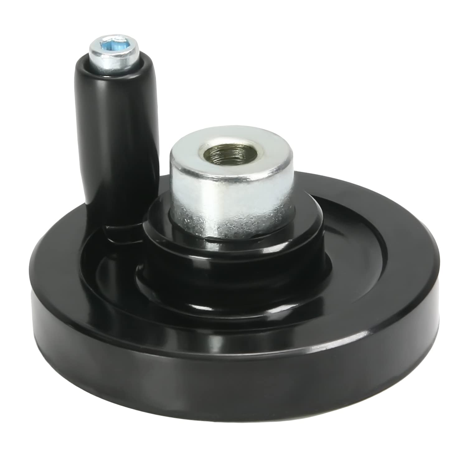 Othmro Back Ripple Hand Wheel w Revolving Handle 8mm Hole Diameter Esay to Machining for Lathe Milling Machine 1PCS