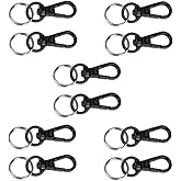 Foto&Tech Small Quick Release Adapter Clip for Camera with Round Lugs for Camera Strap, 33lb Breaking Force (5 Set, Black)