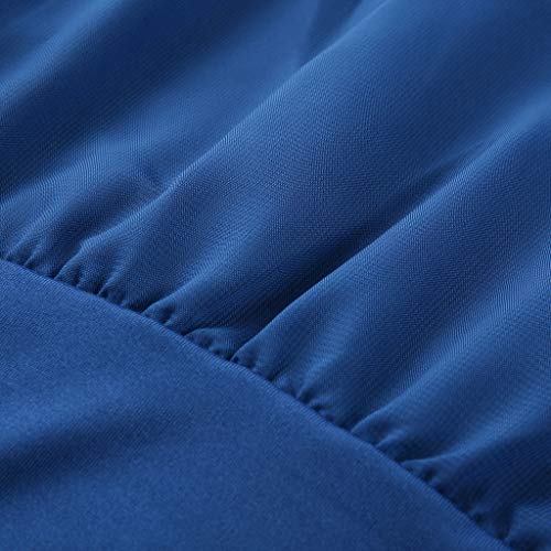YEZIJIN Women's Summer Fashion Casual Fake Two Pieces Chiffon Bat Sleeve Blouses 2019 Under 10 Dollars Blue
