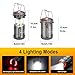 Moobibear LED Camping Lantern Flashlights Outdoor 3 in 1 Rechargeable COB LED Lanterns with Magnetic and Hook Base, 4 Modes, Waterproof Collapsible Lamp for Tent, Hiking, Outage, Emergency, 2 Pack