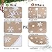 MACTING Countryside Burlap Tree Skirt Christmas White Snowflake Printed Xmas New Year Holiday Decorations Indoor Outdoor (Khaki, 48